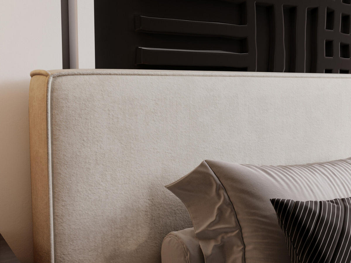 POLSTERBETT Monaco 200x200 Beige - Beige, Textil (200/200cm) - Graingold