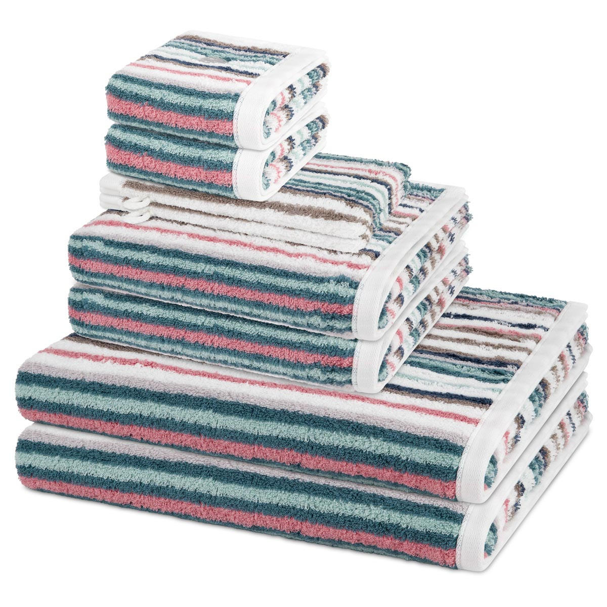 FROTTIERSET Vita 8-teilig - Dunkelgrün, Textil (50/100cm) - Ross