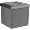 SITZBOX Ravello L mit Knöpfen Samt Grau - Grau, Textil (38/38/38cm) - Komodee