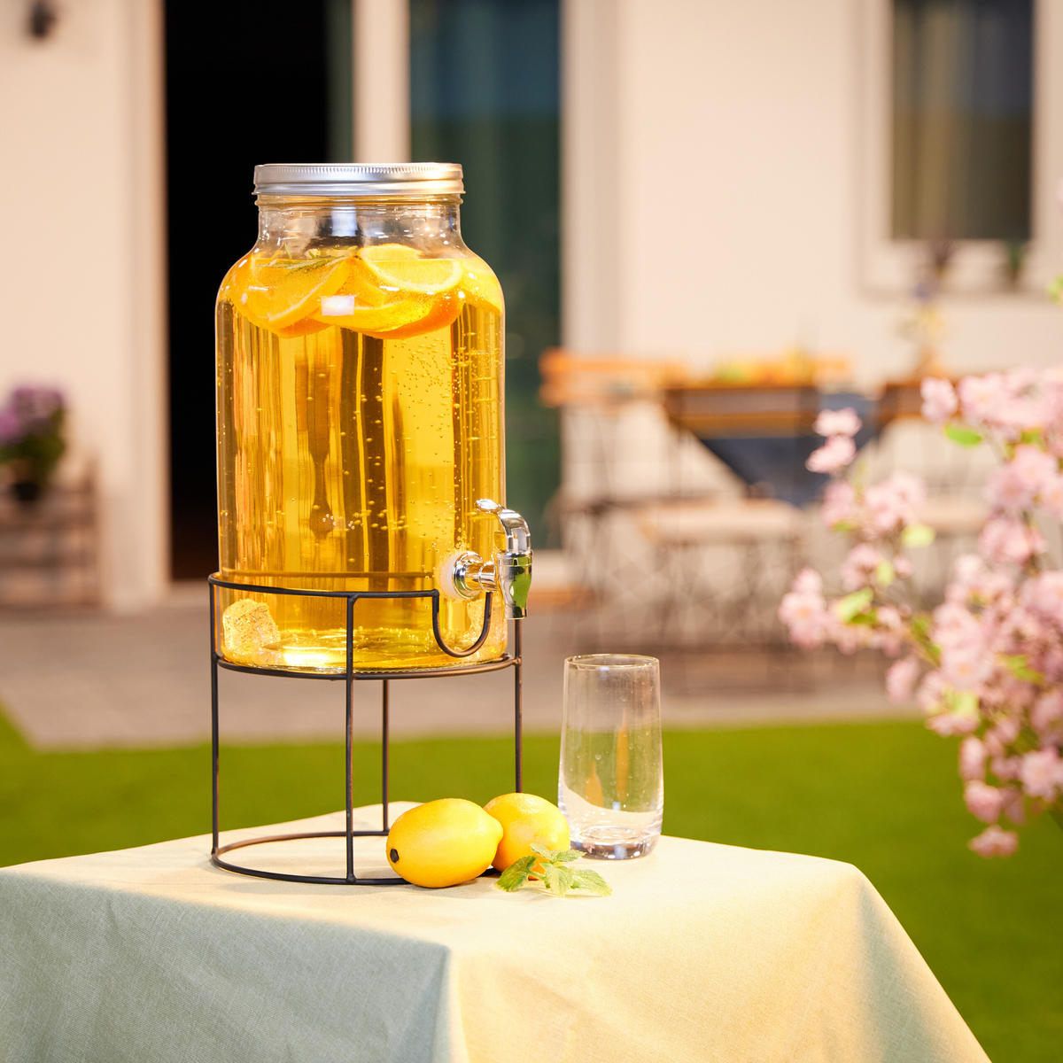 GETRÄNKESPENDER - Transparent, Glas/Kunststoff (6L) - Relaxdays