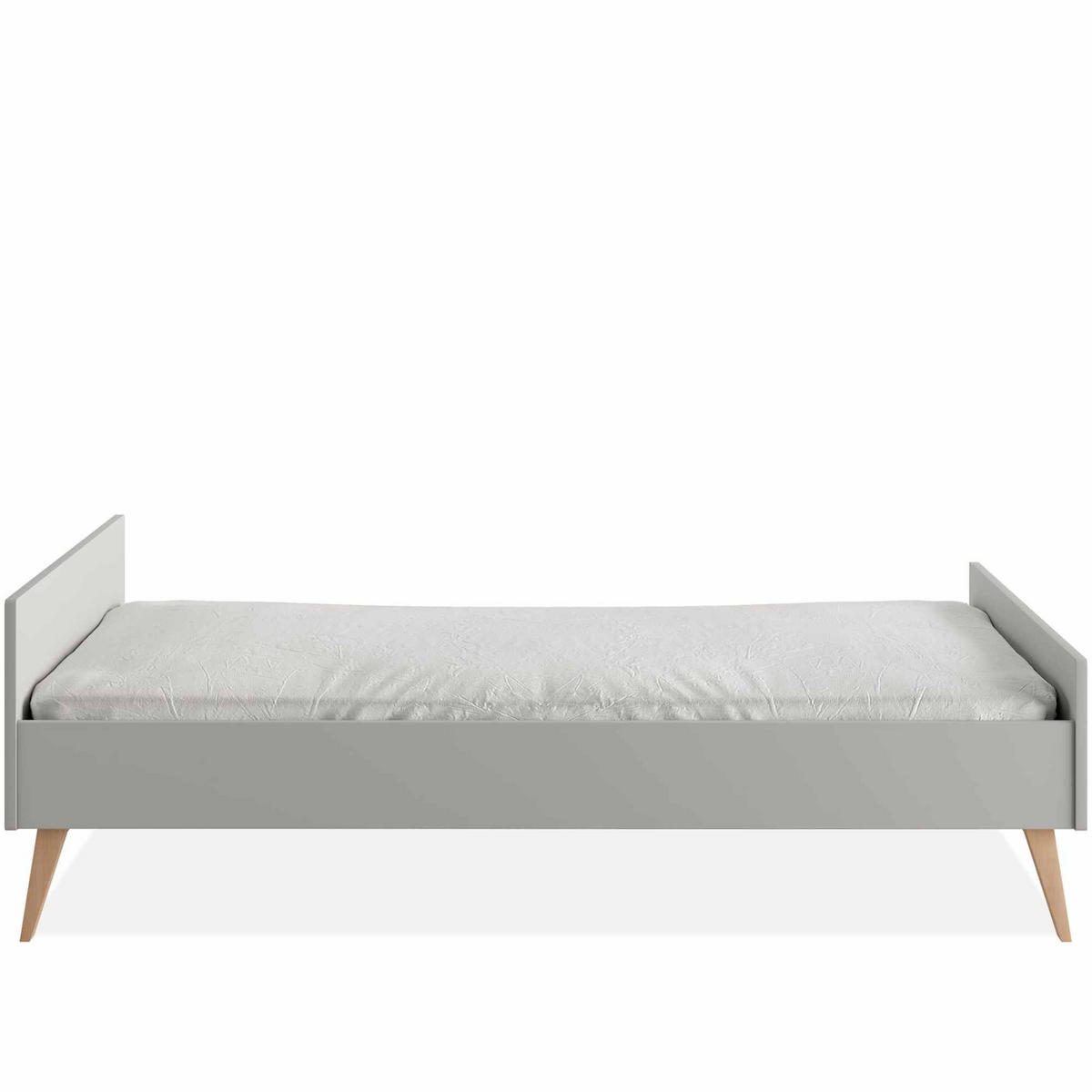 KINDERBETT Dambi - Grau, Holz (205/65/125cm) - KONSIMO®