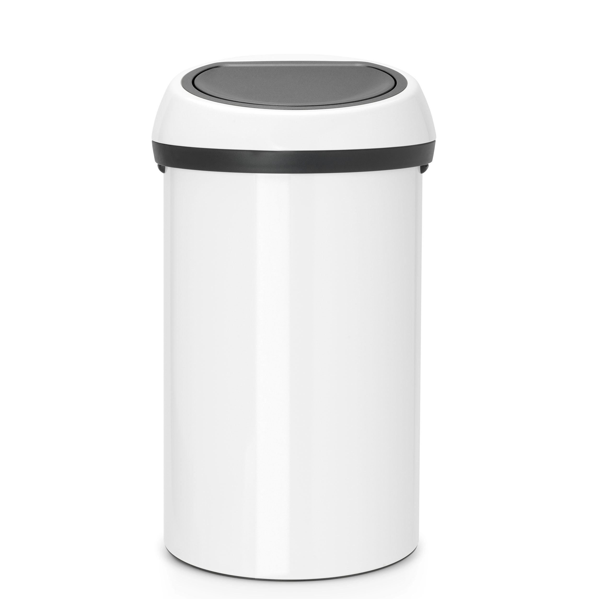 ABFALLEIMER Touch Bin, White, 60 L - Weiß, Metall (41.5/73/41cm) - Brabantia