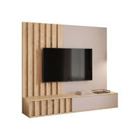 WOHNWAND Noir II - Kaschmir/Eichefarben, Holzwerkstoff (160/148/35cm) - MIRJAN24