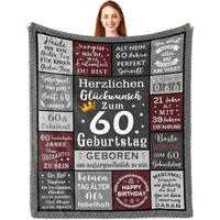 DECKE 150 x 130 cm Geschenk zum 60. Geburtstag Mann - Multicolor, Textil (130/150cm)