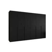 DREHTÜRENSCHRANK 202/300/52 6-türig - Schwarz, Holz (300/202/52cm) - Abiks Möbel