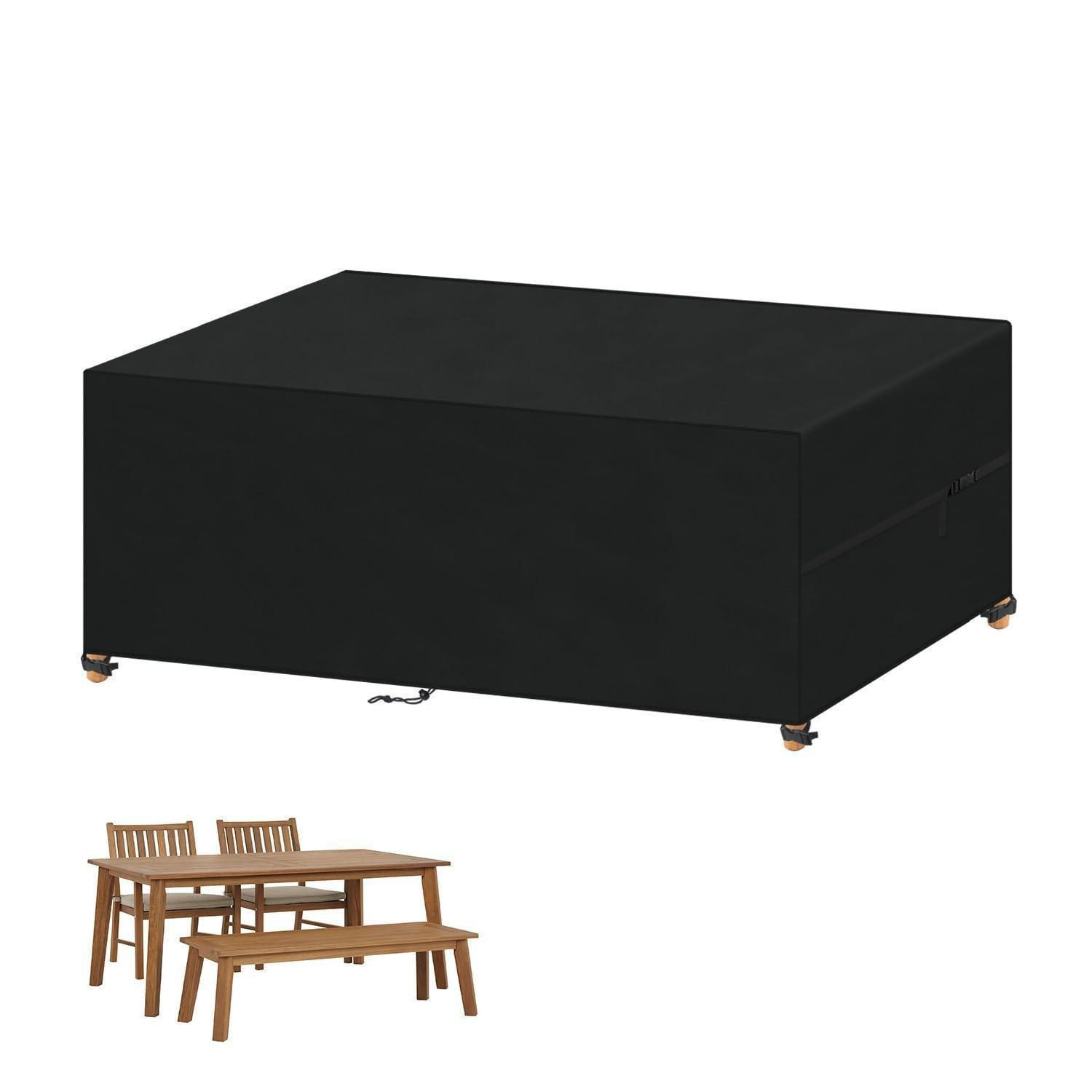 ABDECKUNG für Gartenmöbel 220 x 80 x 80 cm Wasserdicht - Schwarz, Textil (1/1/1cm)