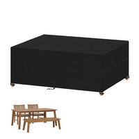 ABDECKUNG für Gartenmöbel 220 x 80 x 80 cm Wasserdicht - Schwarz, Textil (1/1/1cm)