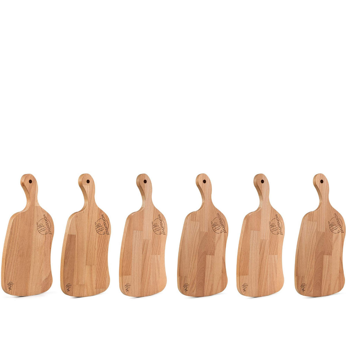 SCHNEIDEBRETT Holz Buche geölt LIVO 6-tlg - Buchefarben, Holz (16/33cm) - KONSIMO®