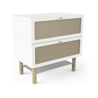 WICKELKOMMODE 2 schubladen und 1 regal - ochna 89,8/55,1/86,8 cm - Weiß, Holzwerkstoff (90/86.8/55cm) - Habitat Garten