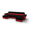 ECKSOFA REBIU2 RAINBOW 15+22 mit Schlaffunktion - Rot, Textil (326/86/140cm) - Bedante
