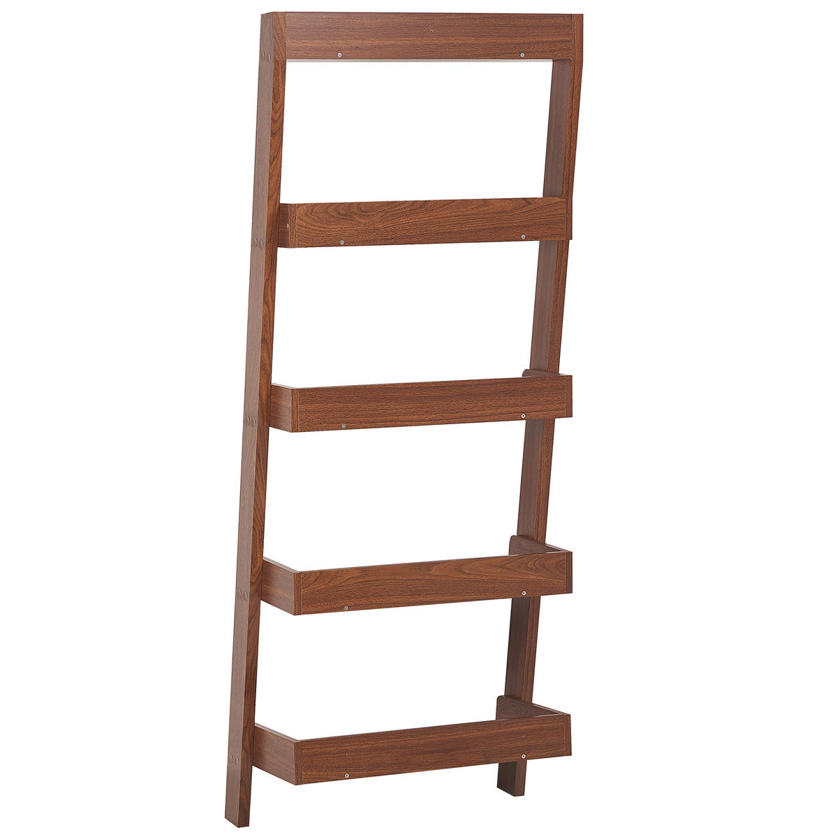 REGAL 5 Fächer Mobile Trio - Dunkelbraun, Holzwerkstoff (65/167/43cm) - Beliani