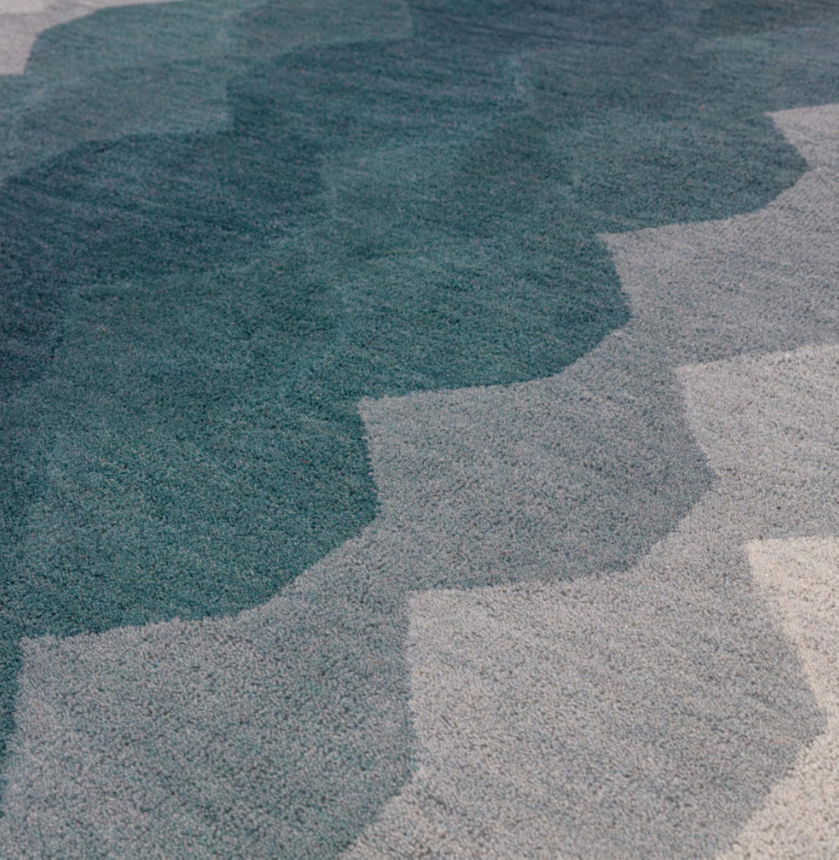 TEPPICH modern handgetuftet KERNEL Blau 66 x 200 cm - Blau, Naturmaterialien (66/200cm) - Novatrend