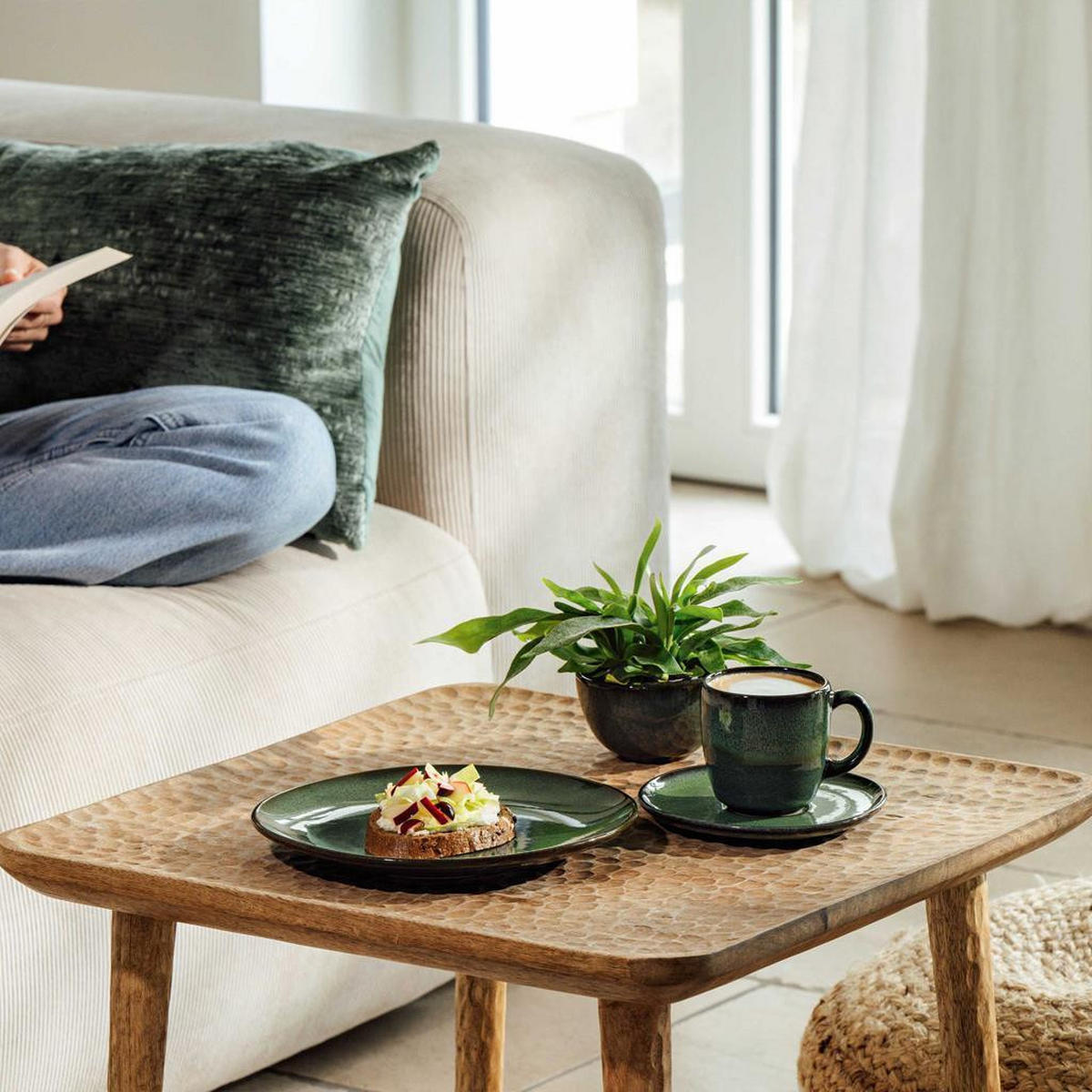 KAFFEETASSEN MIT UNTERTASSEN Lave Vert 190 ml 6er Set - Grün, Keramik (15.2/9.9/15.3cm) - like.Villeroy & Boch