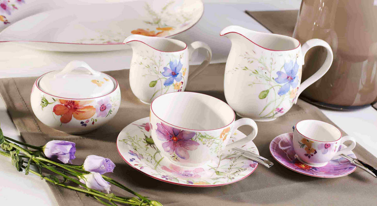 ESPRESSOUNTERTASSEN Mariefleur Basic bunt ø 12 cm 6er Set - Multicolor, Keramik (12cm) - Villeroy & Boch