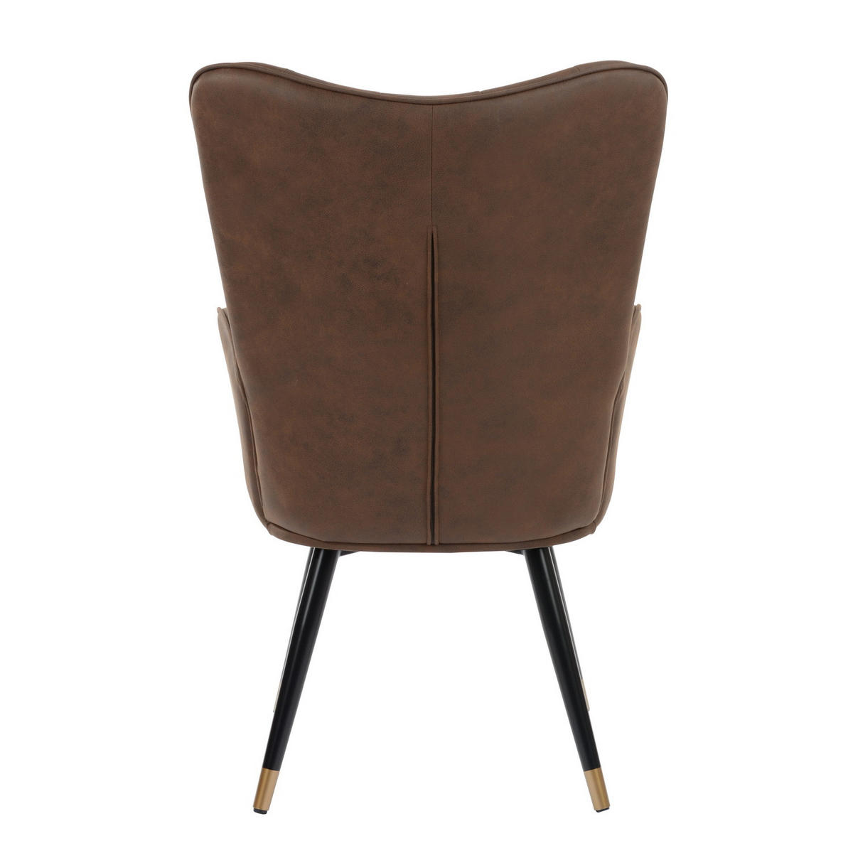 SESSEL Stoff, Beine aus Massivholz dunkelbraun - Dunkelbraun/Schwarz, Holz/Textil (66/104/71cm) - Urban Meuble