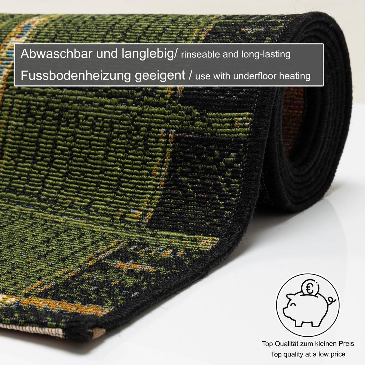 OUTDOORTEPPICH Aurora 60x100 cm - Grün, Textil (60/100cm) - Gino Falcone