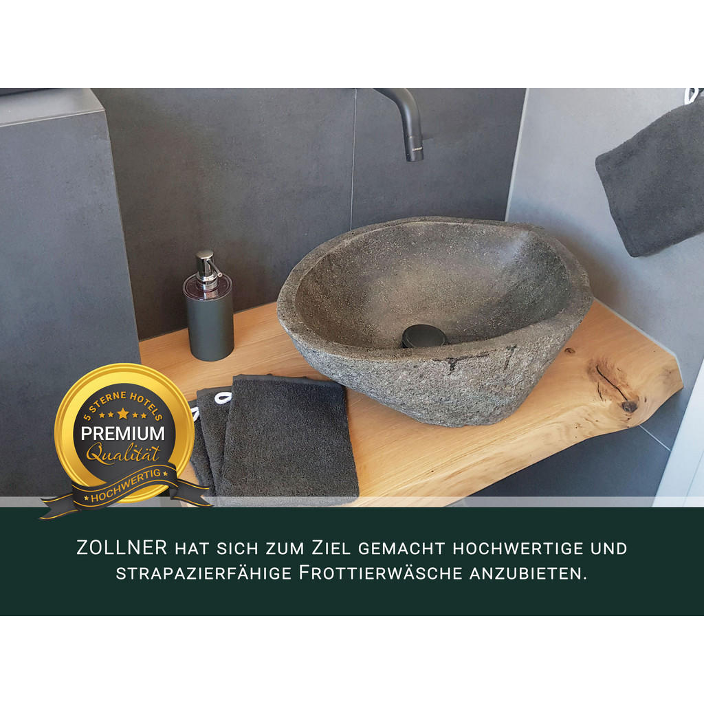 Thumbnail - Zollner Waschhandschuh,, Anthrazit, Textil, 16x21 cm, Oeko-Tex® Standard 100, Badtextilien, Waschlappen