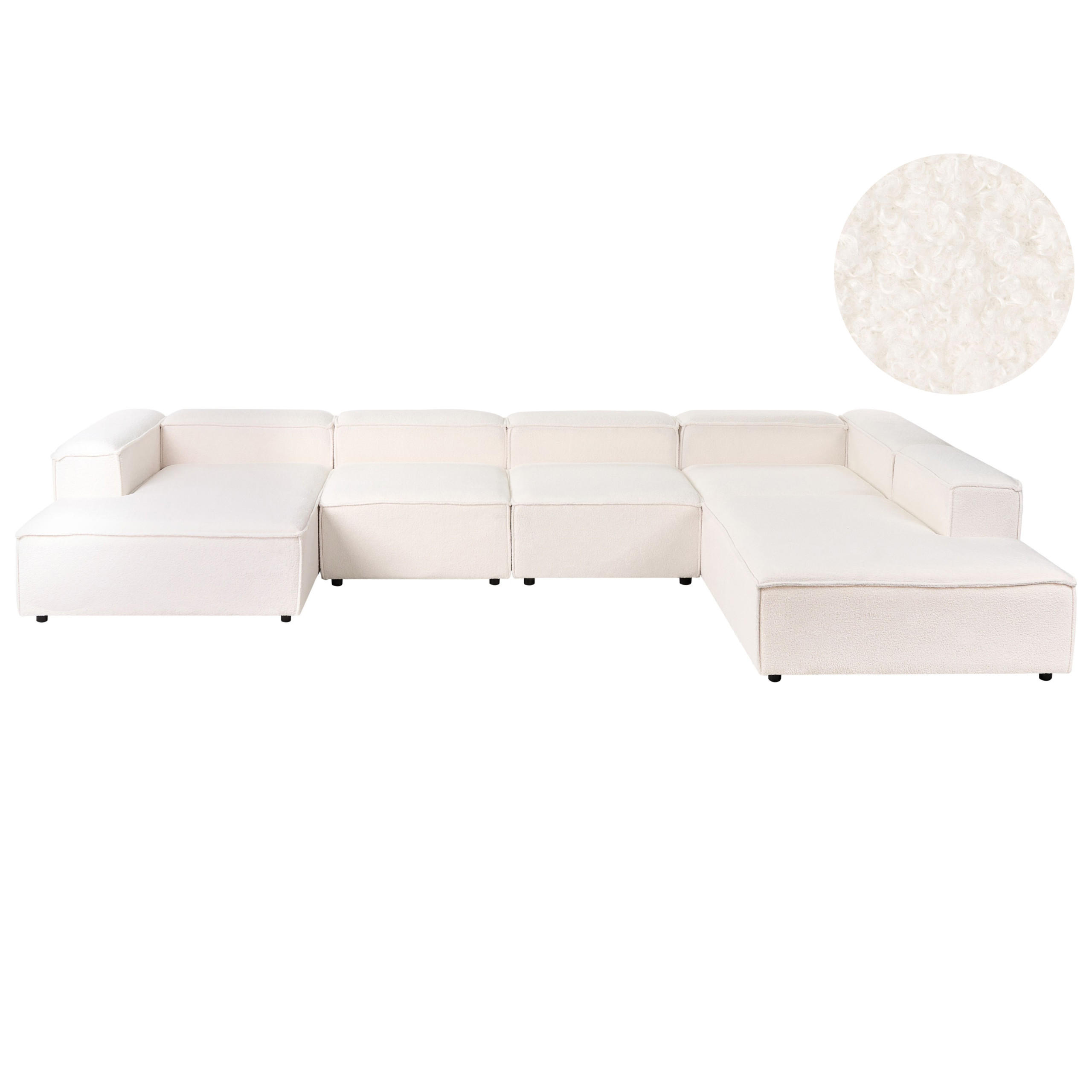 Beliani Ecksofa Creme 414x269 cm