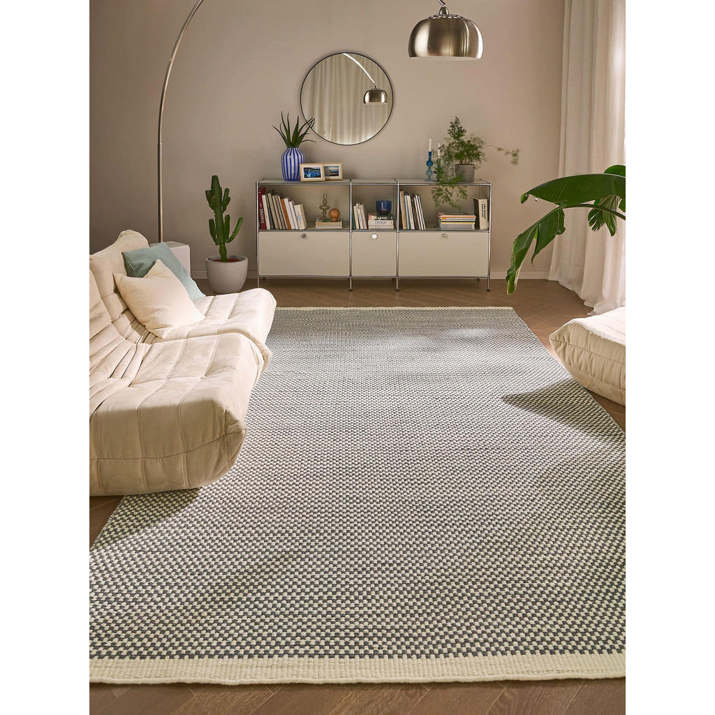 Thumbnail - benuta Pure Wollteppich, Grau, Textil, Gepunktet, Rechteckig, 300x400 cm, für Fußbodenheizung geeignet, in verschiedenen...
