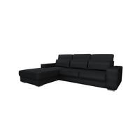 ECKSOFA Nevio In Scala - Schwarz, Holzwerkstoff/Textil (312/202cm) - Fun Möbel