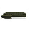 ECKSOFA links Mamaia aus strukturiertem Stoff grün 5 Sitzplätze - Grün, Textil (185/293cm) - Micadoni