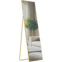 STANDSPIEGEL eckig 50/3/160 cm Glas Gold Glanz - Goldfarben, Glas (50/160/3cm) - CLP