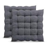 SITZKISSEN Lissabon 40x40cm Grau 2er Pack - Grau, Textil (40/40/6cm)