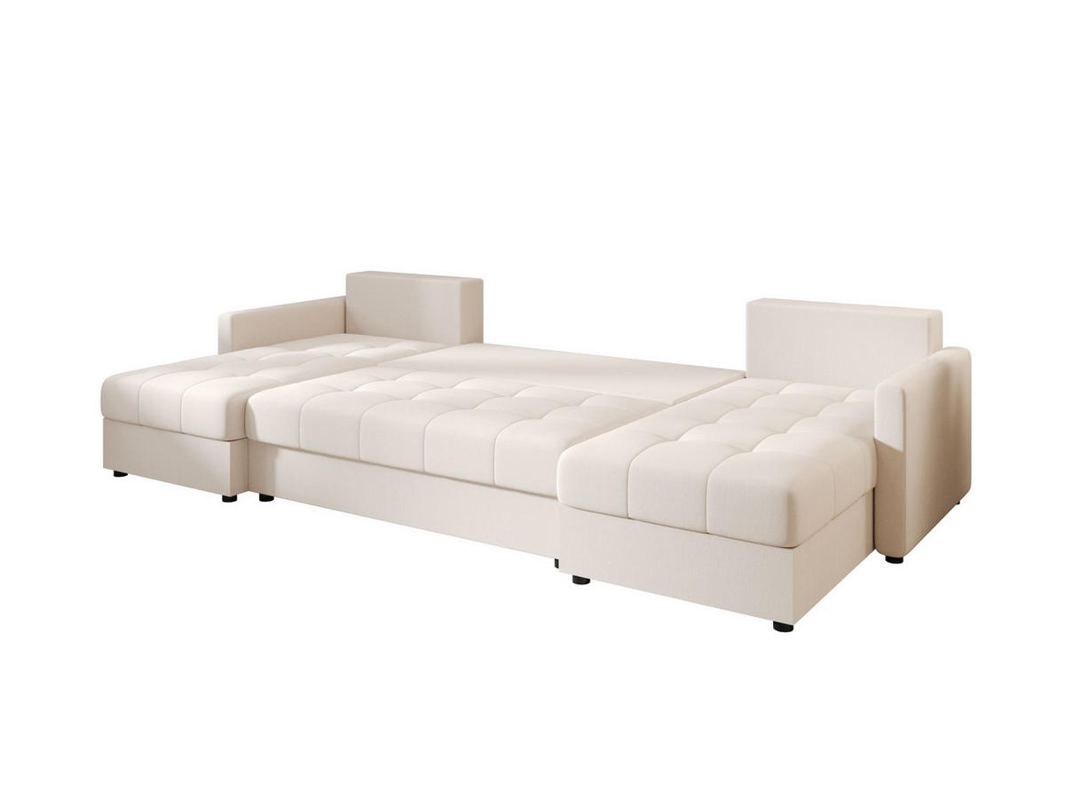 ECKSOFA MOS U BIS Cosmic 10 mit Schlaffunktion - Beige, Textil (285/85/140cm) - Bedante