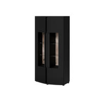 VITRINE Michelle 87 - Schwarz, Holzwerkstoff/Kunststoff (87/180/47cm) - MIRJAN24