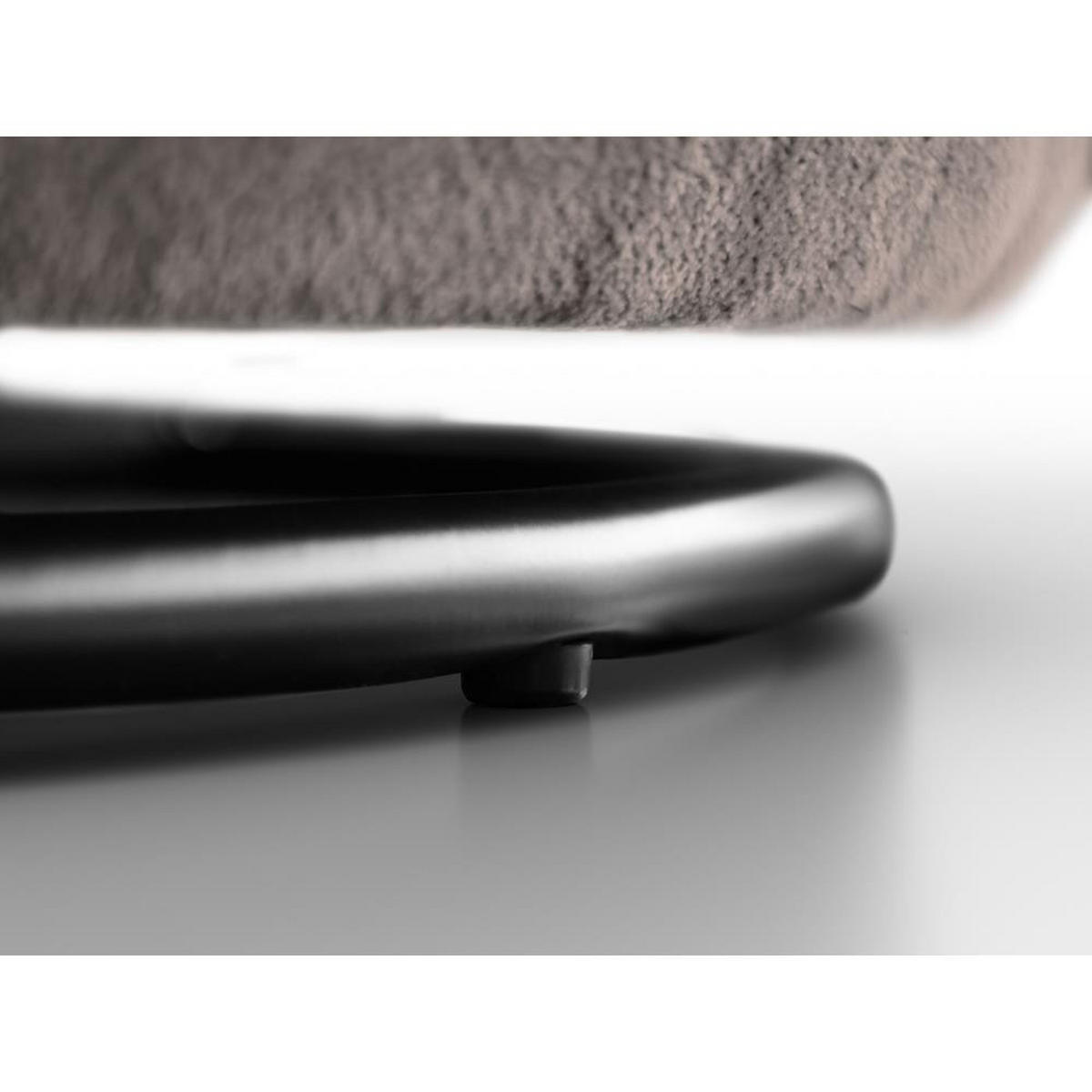 DREHSESSEL Dolce braun velour - Schwarz/Braun, Textil (90/83/90cm) - Beautysofa