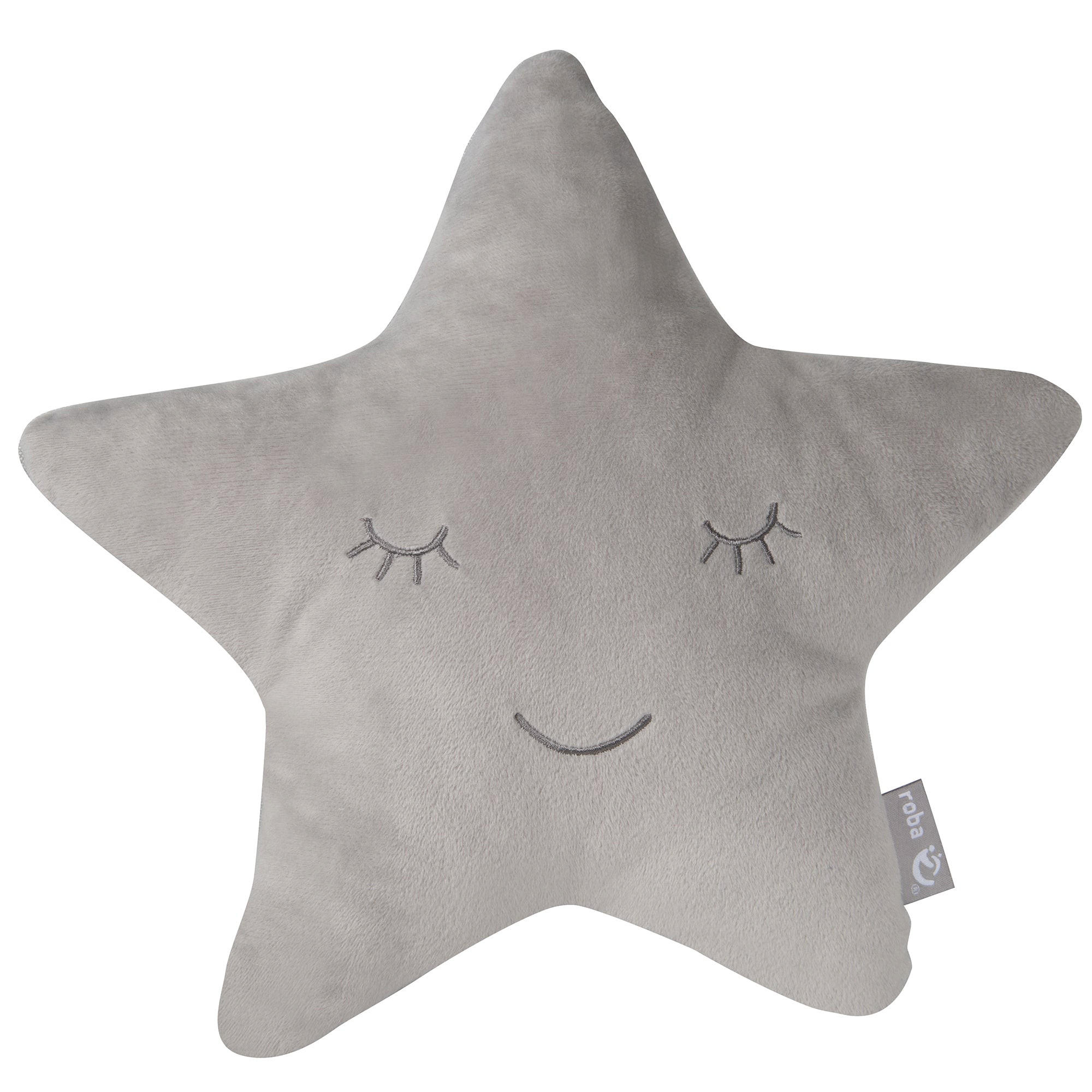 KUSCHEL- UND DEKOKISSEN Stern grau - Grau, Textil (32/8cm) - Roba