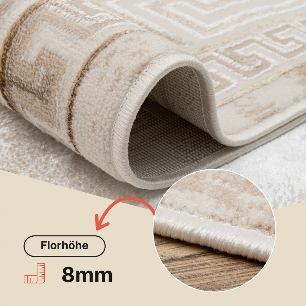 TEPPICH ARES Beige 180/250 cm - Beige, Textil (180/250cm) - Tapiso