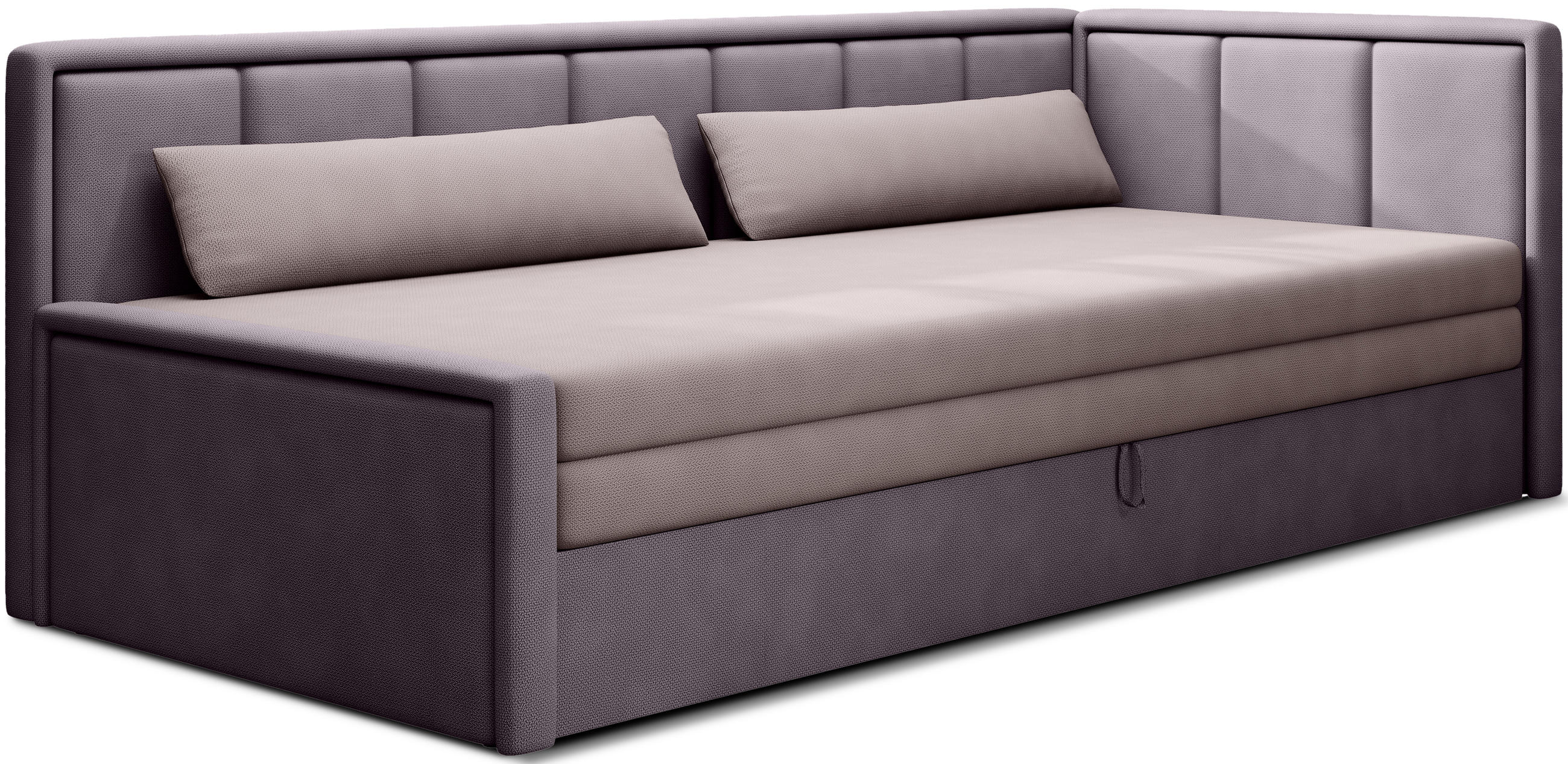 SCHLAFSOFA FULGEO mit Schlaffunktion & Bettkasten – Modernes 3-Sitzer Sofa, Liegefläche 200 x 150 cm - Pink, Kunststoff (214/82/77cm) - Wohnideebilder