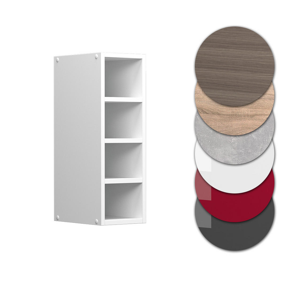 HÄNGESCHRANK R-Line Weiß 20 cm - Weiß, Holzwerkstoff (20/60/29cm) - Vicco