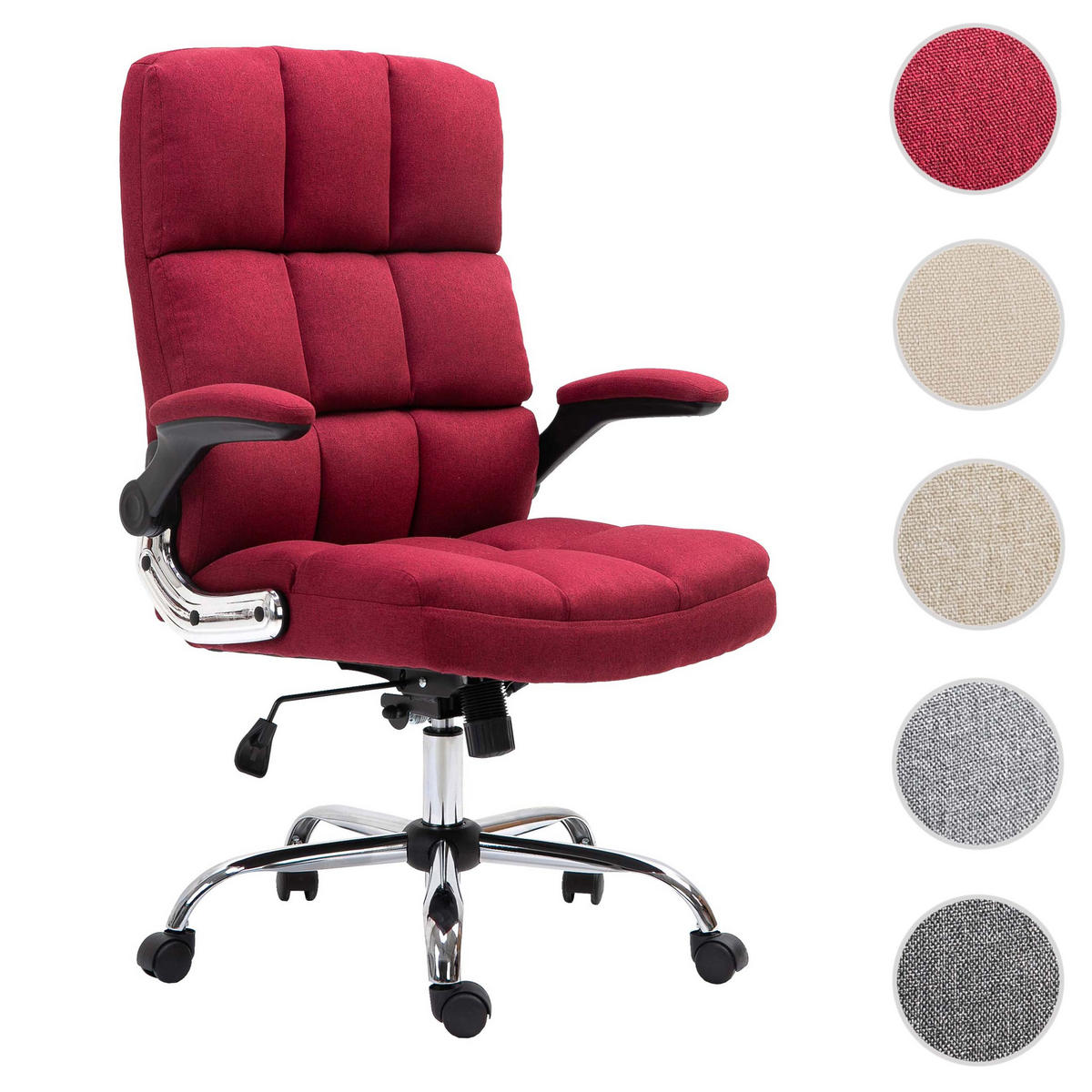 BÜROSTUHL Rot - Rot, Textil (73/120/72cm) - MCW