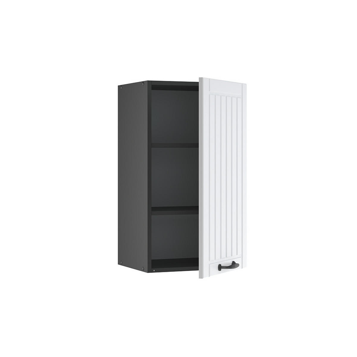 HÄNGESCHRANK Fame-Line Weiß Landhaus 40 cm - Anthrazit/Weiß, Holzwerkstoff (40/72/34.1cm) - Vicco