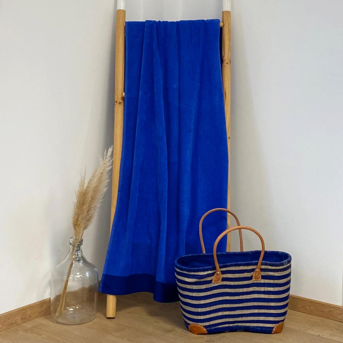 BADETUCH Velours uni Shady Royal 90x160 370g/m² - Blau, Textil (90/160cm) - LE COMPTOIR DE LA PLAGE