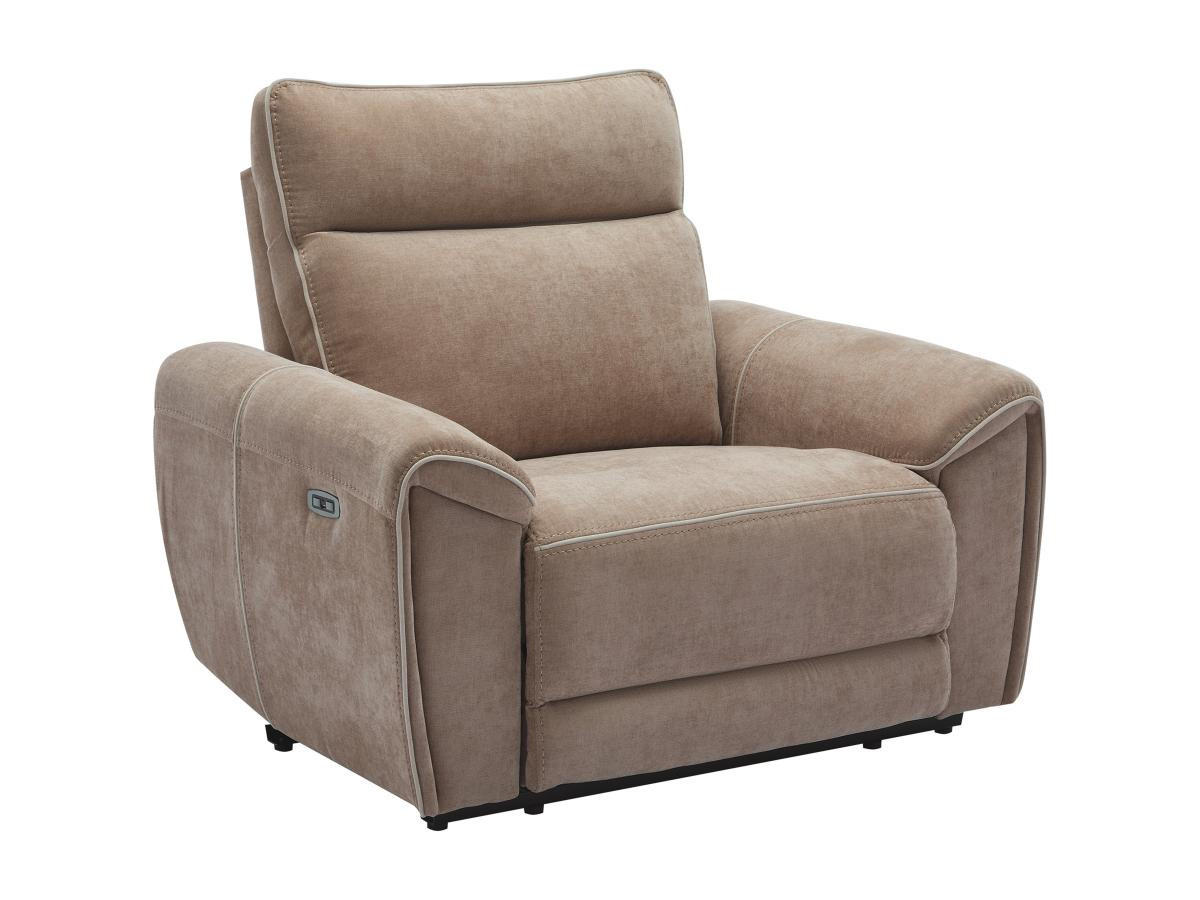 RELAXSESSEL elektrisch - Stoff - Taupe - DJARALO - Braun, Textil (96/106/120cm) - Vente-Unique