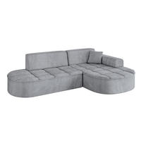 ECKSOFA Ottomane Rechts TARO-L1 - 243x171x79,5 cm Hellgrau - Grau, Holzwerkstoff/Textil (243/171cm) - ALTDECOR
