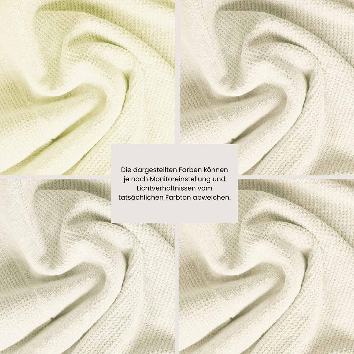 DUSCHTUCHSET Turin - 2-teilig - 70x140 cm - Offwhite - Weiß, Textil (70/140cm) - SCHIESSER