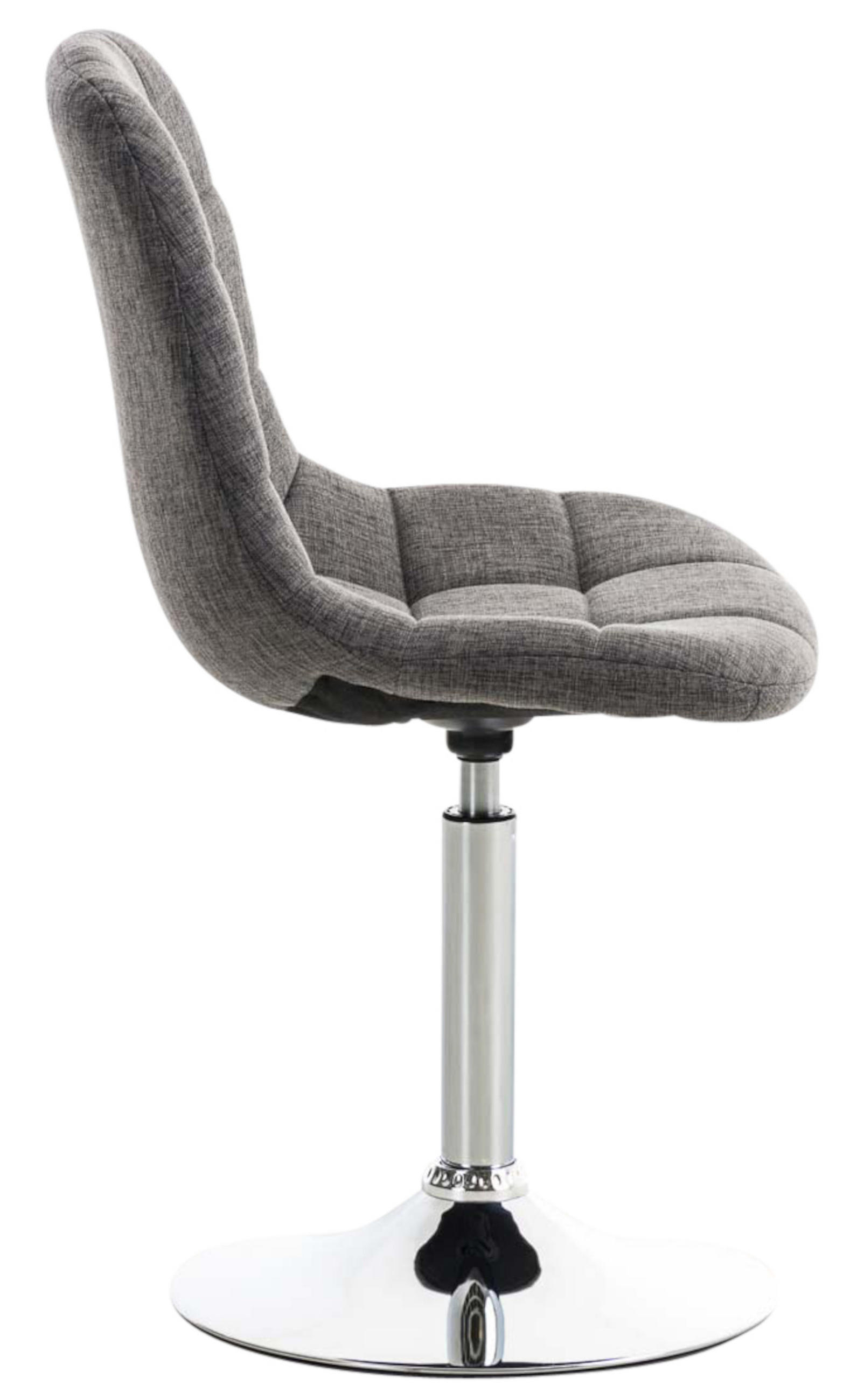DREHSTUHL 2er Set Stoff hellgrau - Chromfarben/Hellgrau, Textil/Metall (48/84/52cm) - CLP