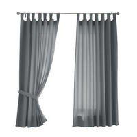 VORHANG 2ER SET POTSDAM HxB 175x140 cm Grau - Grau, Textil (140/175cm) - Gardinenbox