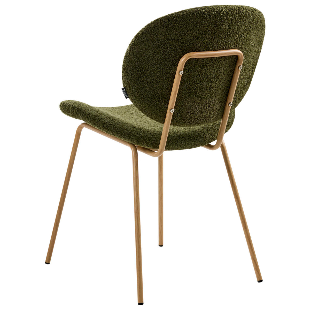 ESSZIMMERSTUHL 2er-Set Hellbraun/Dunkelgrün Luana - Hellbraun/Dunkelgrün, Textil (50/80/52cm) - Beliani