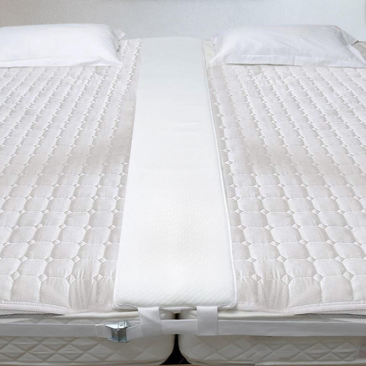MATRATZENBRÜCKE mit Spanngurt 200cm - Weiß, Textil (25/200cm) - Vercart