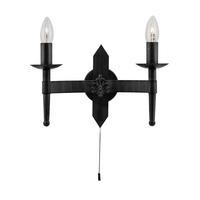 WANDLEUCHTE Schwarz Metall - Schwarz, Metall (34/21.5/14cm)