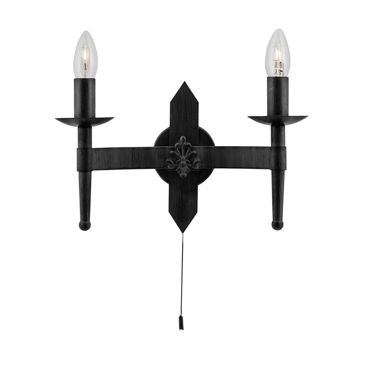 WANDLEUCHTE Schwarz Metall - Schwarz, Metall (34/21.5/14cm)