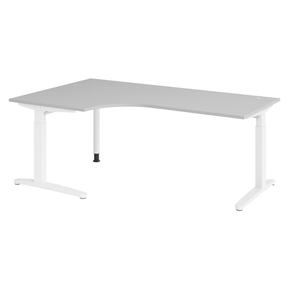 SCHREIBTISCH Serie-XB 120/200/74 cm in Grau/Weiß - Weiß/Grau, Holzwerkstoff (120/200/74cm) - bümö