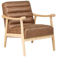 SESSEL Braun Leknes - Hellbraun/Braun, Kunststoff (62/79/74cm) - Beliani