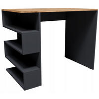SCHREIBTISCH CR3-STERN T-12 Graphit-Wotan Eiche 90/56/73,9 cm - Eiche Wotan/Graphitfarben, Holzwerkstoff (56/90/73.9cm)