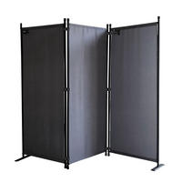 PARAVENT 3-tlg. 170x165 cm Grau - Grau, Metall (170/165cm) - QUICK STAR